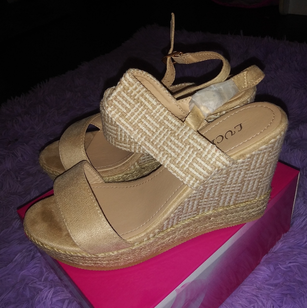 Lucita wedges brand new!!!
